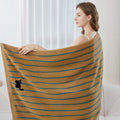 Wavy Striped Large Thick Bath Towel Super Absorbent