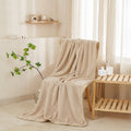 Jacquard Striped Cotton Bath Towel Embroidered Adult Shower Wrap