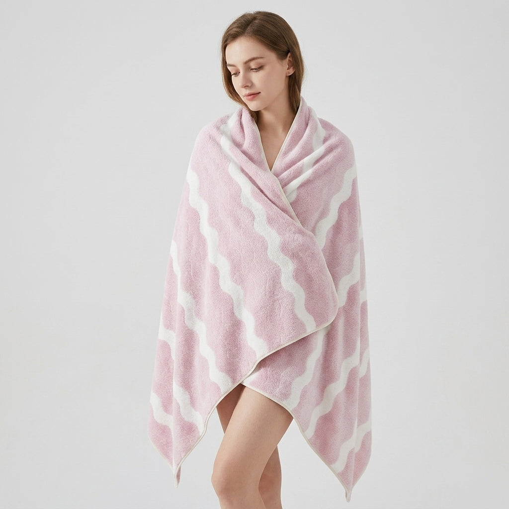Quick Dry Cotton Bath Towel Couple Baby Safe Home Shower Use